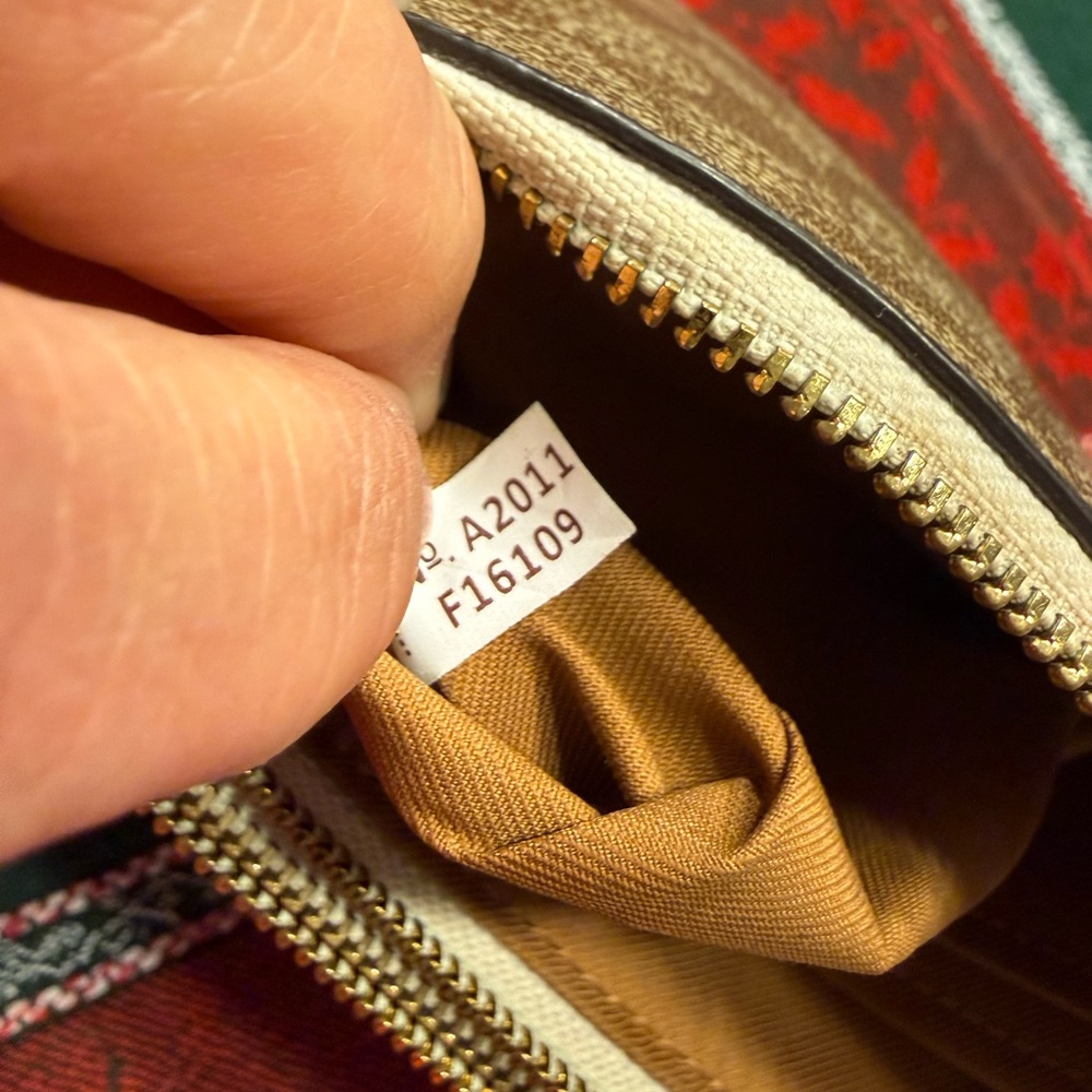 Coach Signature Double Zip Wristlet - Picture 9 of 9